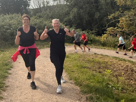 Powerwalkingclub Nesselande beklimming Uitkijkpunt Luhrs