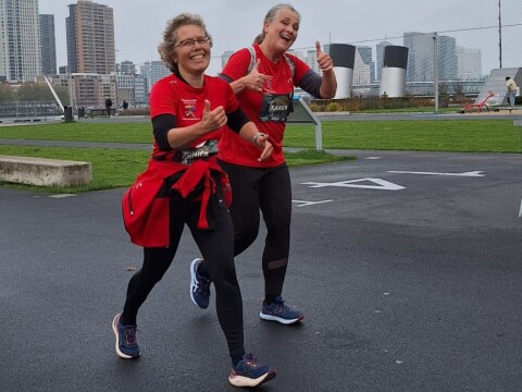 Topprestatie Maastunnelloop 2024 powerwalker Karen